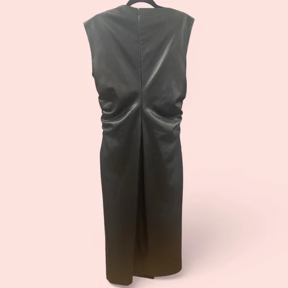 Modern Citizens Channing Vegan Leather Wrap-Neck Dress - Picture 2 of 2